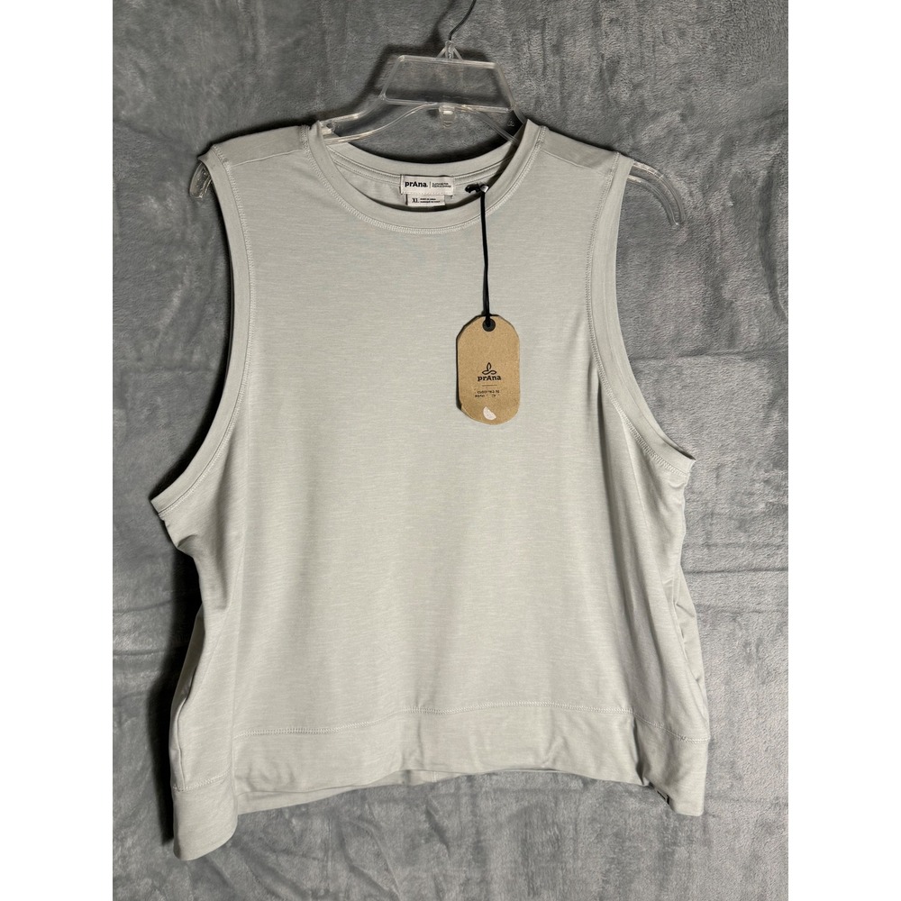 Prana Sol Searcher Tank Womens XL soft white UPF 50 Activewear 1971751 NEW